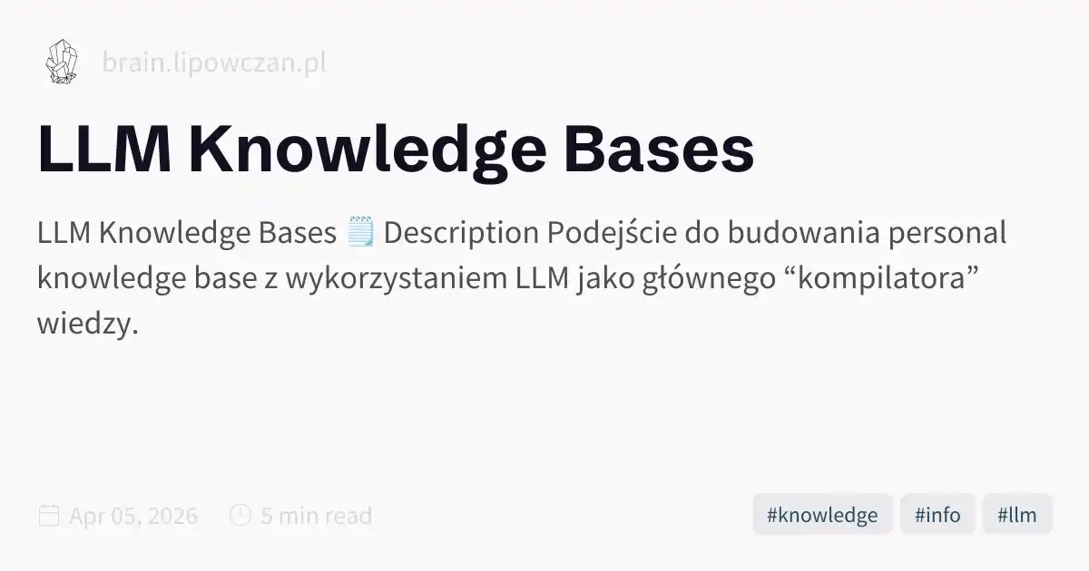 LLM Knowledge Bases